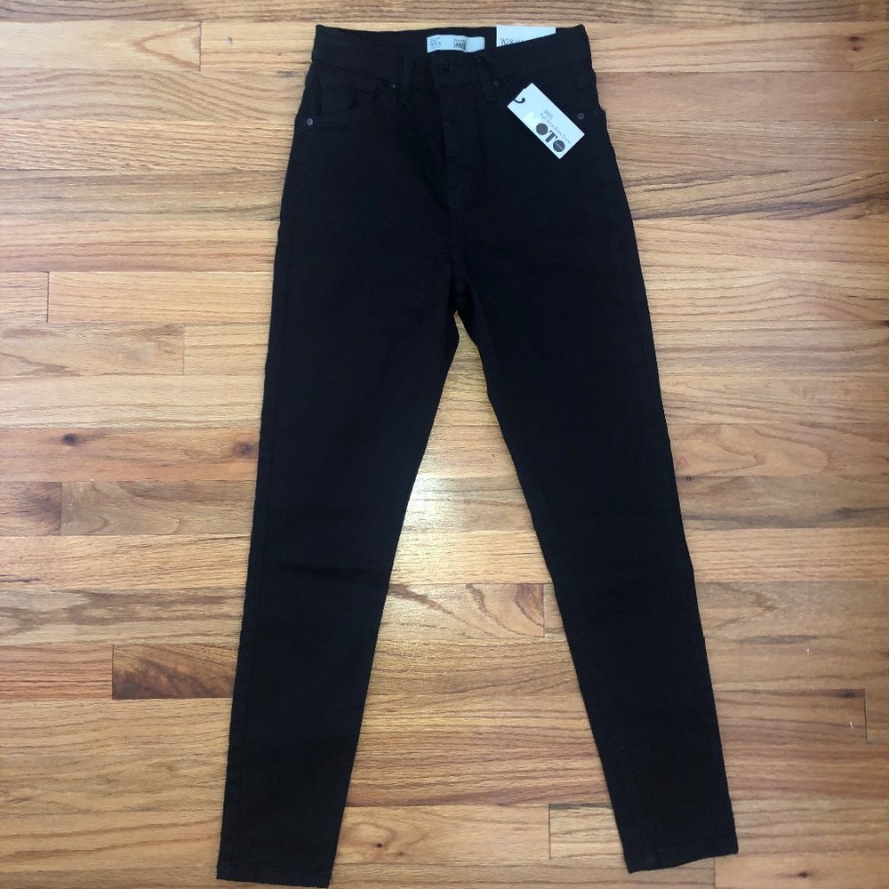 Topshop Jamie High Waist Black Jeans